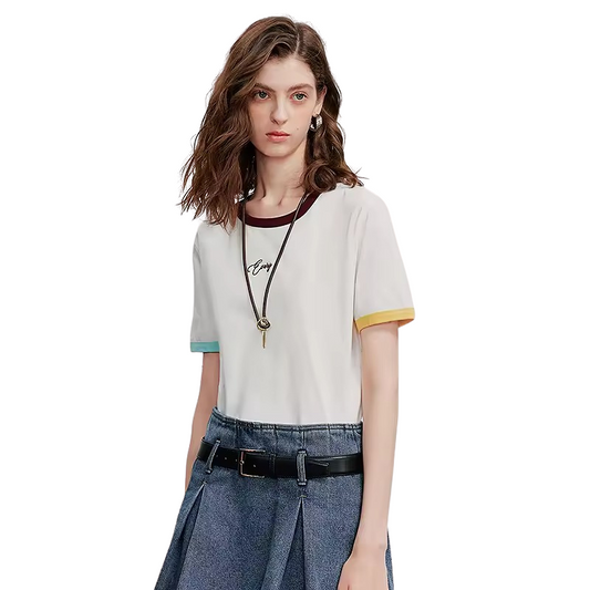 Colour-Block Ringer Tee