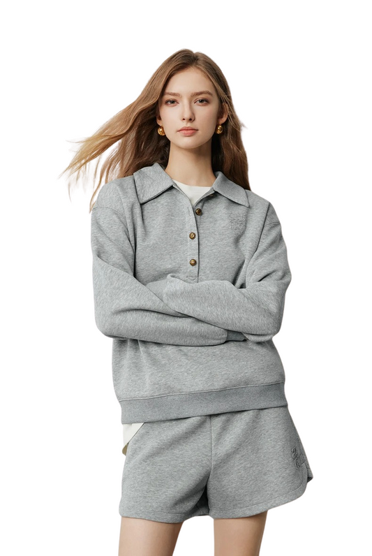 Grey Athletic Polo Set